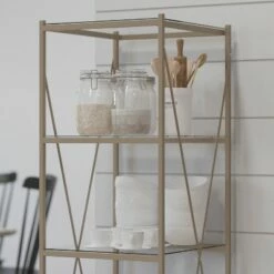 Hot Sale π Merrick Lane 64" Modern Bookshelf Glass 4-Shelf Bookcase with Powder π§₯ Coated Matte Gold Cross Braced Frame π 8 Hot Sale π Merrick Lane 64" Modern Bookshelf Glass 4-Shelf Bookcase with Powder π§₯ Coated Matte Gold Cross Braced Frame π -Bookshelves And Bookcases store unnamed file 4969