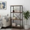 Wholesale ✔️ Bauman Modern Industrial 4 Shelf Etagere Bookcase - Christopher Knight Home Gray/dark Bronze ❤️ -Bookshelves And Bookcases store unnamed file 4989
