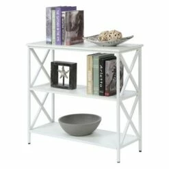 Wholesale 💯 31.5" Tucson 3 Tier Bookcase White - Breighton Home 🔔