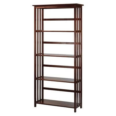 Best Sale 👍 Flora Home 63" 5 Tier Mission Style Bookcase ✨ 4 Best Sale 👍 Flora Home 63" 5 Tier Mission Style Bookcase ✨ - Image 2