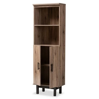 Budget π 73" 2 Door Arend Two-Tone Wood Bookshelf Brown - Baxton Studio βοΈ 10 Budget π 73" 2 Door Arend Two-Tone Wood Bookshelf Brown - Baxton Studio βοΈ - Image 8