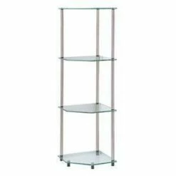 Top 10 ⌛ 46.5" Designs2Go Classic Glass 4 Tier Corner Shelf - Breighton Home Black ❤️ -Bookshelves And Bookcases store unnamed file 5058
