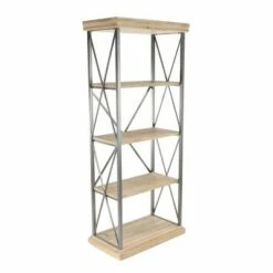 Best Sale โจ Olivia & May 72" Farmhouse Distressed Shelf Brown - Olivia & May โค๏ธ