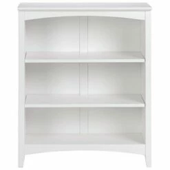 Wholesale 🥰 Camaflexi 3 Tier Shaker Style Open Storage Organization Bookshelf Wood Bookcase Shelf Unit w/ 2 Adjustable and 1 Fixed Shelves, White Finish ✔️