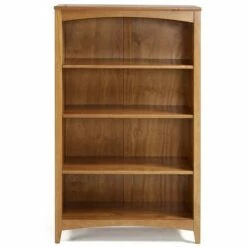 Budget 💯 Camaflexi 4 Tier Shaker Style Open Storage Organization Bookshelf Wood Bookcase Shelf Unit w/ 3 Adjustable and 1 Fixed Shelves, Brown Cherry Finish 🌟
