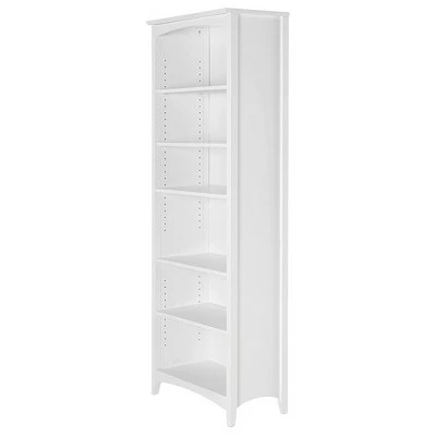 Buy π Camaflexi 6 Tier Shaker Style Open Storage Organization Bookshelf Wood Bookcase Shelf Unit w/ 4 Adjustable and 2 Fixed Shelves, White Finish π 4 Buy π Camaflexi 6 Tier Shaker Style Open Storage Organization Bookshelf Wood Bookcase Shelf Unit w/ 4 Adjustable and 2 Fixed Shelves, White Finish π - Image 2