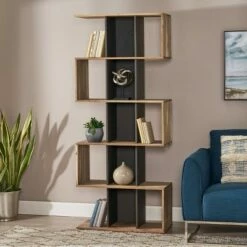Deals 🥰 75" Bassett Modern Bookshelf Natural - Christopher Knight Home 😉