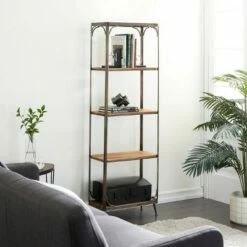 Top 10 🥰 Olivia & May Industrial Wood Rectangle Wall Shelf - Olivia & May 🔔