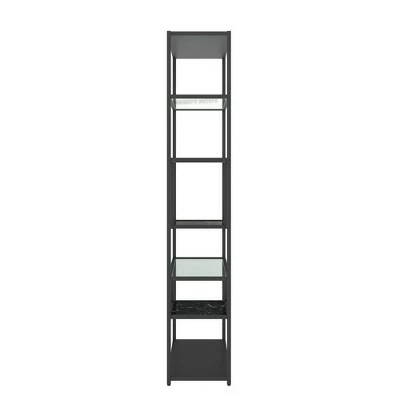 Coupon π Room & Joy 72" Eos Bookcase Etagere Marble/Glass Black - Room & Joy π― 7 Coupon π Room & Joy 72" Eos Bookcase Etagere Marble/Glass Black - Room & Joy π― - Image 5