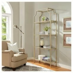 Flash Sale 😍 80.5" Aimee Etagere Gold - Crosley ✔️