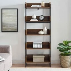 Promo 🌟 64" Remington Modern Industrial Box Shelf Bookcase - Saracina Home Gray Wash 🔥 -Bookshelves And Bookcases store unnamed file 5222
