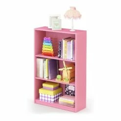 Best deal 👏 Furinno Jaya Home Simple Sleek Wooden 3 Tier Adjustable Office Open Bookcase Display Closet Storage Shelf for Living Room and Bedroom Spaces, Pink 🧨 -Bookshelves And Bookcases store unnamed file 5228
