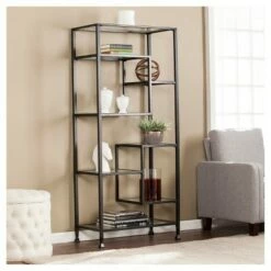 Brand new 😉 68" Jamel Bookcase Matte Black - Aiden Lane 🥰 -Bookshelves And Bookcases store unnamed file 5277