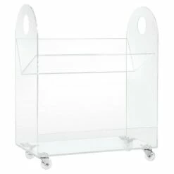 Outlet ✨ Babyletto Presto Acrylic Bookcase and Cart - Clear 👏