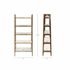 Flash Sale ✨ Madison Park 74" Avenu Shelf - Pecan/Off White 🎉 -Bookshelves And Bookcases store unnamed file 5321