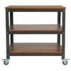 Best Sale 😀 Flash Furniture Livingston Collection 30"W Rolling Storage Cart with Metal Wheels in Brown Oak Wood Grain Finish 🎉 -Bookshelves And Bookcases store unnamed file 5338