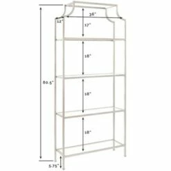 Buy 🎉 Metal Glass Bookcase in Antique Gold - Pemberly Row 🎁 -Bookshelves And Bookcases store unnamed file 5356