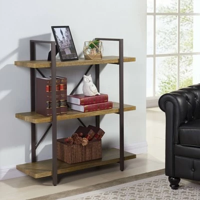 Promo π 35.5" x 40" Three Level Rustic Shelving Unit - Danya B. β¨ 3 Promo π 35.5" x 40" Three Level Rustic Shelving Unit - Danya B. β¨