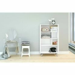 Best deal 🛒 40.75" Monterey 4 Shelf Bookshelf White - Chique 🛒 -Bookshelves And Bookcases store unnamed file 5362