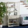 Cheapest 🤩 70" Johni 1 Drawer and 5 Shelves Etagere - Safavieh Antique White 🌟