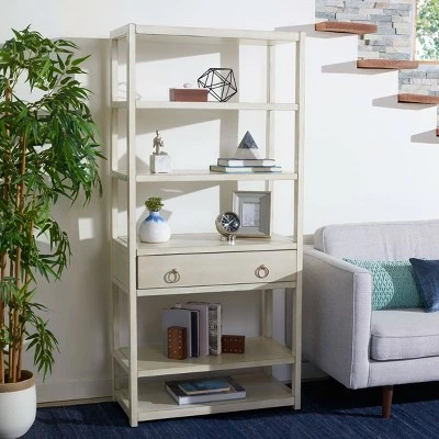 Cheapest ๐คฉ 70" Johni 1 Drawer and 5 Shelves Etagere - Safavieh Antique White ๐ 3 Cheapest ๐คฉ 70" Johni 1 Drawer and 5 Shelves Etagere - Safavieh Antique White ๐