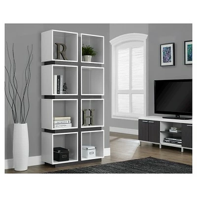 Coupon 👏 71" Hollow Core Bookcase - White/Gray - EveryRoom 👏 3 Coupon 👏 71" Hollow Core Bookcase - White/Gray - EveryRoom 👏