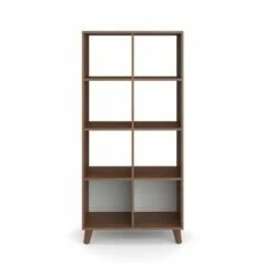 Cheap 🎉 66" High Modern Cube Bookcase - HON BASYX Walnut 🎁