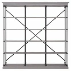 Best Sale ✔️ 84" Belvidere 5 Shelf Wide Bookshelf - Inspire Q Ivory White 🛒