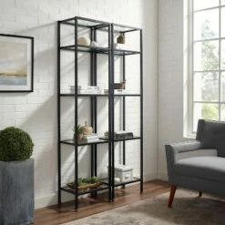 Buy 🛒 73" 2pc Aimee Narrow Etagere Set Oil Rubbed Bronze - Crosley 🔔 -Bookshelves And Bookcases store unnamed file 5431