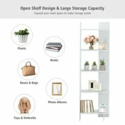 Coupon ⭐ Costway Set of 2 Bookcase Storage 5-Tier Open Shelf Display Room Divider 😉 -Bookshelves And Bookcases store unnamed file 546