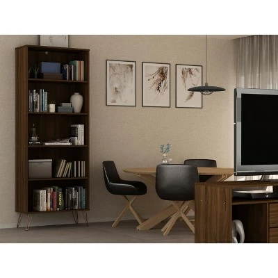 Deals ✔️ Rockefeller 5 Shelf Bookcase - Manhattan Comfort Tatiana Midnight Blue ❤️ 3 Deals ✔️ Rockefeller 5 Shelf Bookcase - Manhattan Comfort Tatiana Midnight Blue ❤️