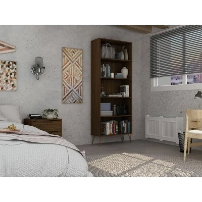 Deals ✔️ Rockefeller 5 Shelf Bookcase - Manhattan Comfort Tatiana Midnight Blue ❤️ 5 Deals ✔️ Rockefeller 5 Shelf Bookcase - Manhattan Comfort Tatiana Midnight Blue ❤️ - Image 3