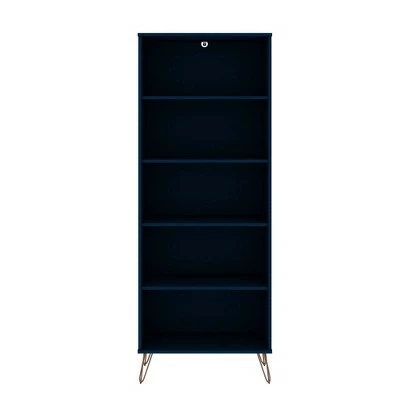 Deals ✔️ Rockefeller 5 Shelf Bookcase - Manhattan Comfort Tatiana Midnight Blue ❤️ 13 Deals ✔️ Rockefeller 5 Shelf Bookcase - Manhattan Comfort Tatiana Midnight Blue ❤️ - Image 11