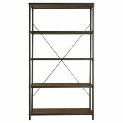 Flash Sale 🎉 72" Webster 4 Shelf Mixed Media Bookshelf Black - Inspire Q 😀