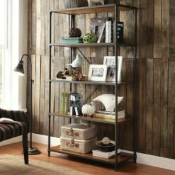 Flash Sale 🎉 72" Webster 4 Shelf Mixed Media Bookshelf Black - Inspire Q 😀 -Bookshelves And Bookcases store unnamed file 5481