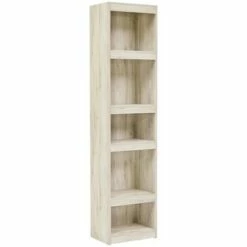 Outlet 🤩 71.97" 5 Tier Wooden Pier with Adjustable Shelves - Benzara Gray 👍 -Bookshelves And Bookcases store unnamed file 5498