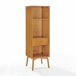 Best Sale 😉 68" Landon Record Storage Bookcase Brown - Crosley 🧨