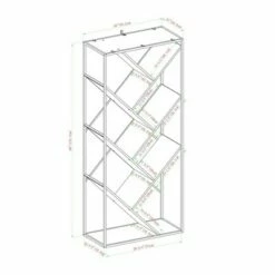 Brand new 😀 68" Anti Gravity Inverted V Bookshelf - Saracina Home Dark Walnut 😀 -Bookshelves And Bookcases store unnamed file 5532