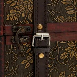 New ✔️ Okuna Outpost Wooden 4 Bottles Travel Wine for Storage Storage Bar Accessory, Flower Pattern, 8 x 8.5 x 13.8 in. 🔔 -Bookshelves And Bookcases store unnamed file 5561