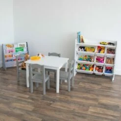 Best Pirce 🔥 Kids' 4 Tier Bookshelf Organizer Gray/White - Humble Crew 😀 -Bookshelves And Bookcases store unnamed file 569