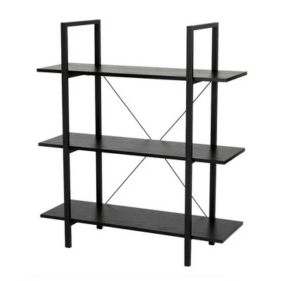 Hot Sale 🔥 Modern Industry Metal/Wooden 3 Tier Bookcase with Shelves - Glitzhome Walnut ✨ 10 Hot Sale 🔥 Modern Industry Metal/Wooden 3 Tier Bookcase with Shelves - Glitzhome Walnut ✨ - Image 8