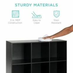 Brand new ✨ Best Choice Products 9-Cube Bookshelf, Display Storage System, Compartment Organizer w/ 3 Removable Back Panels - Black 🎉 -Bookshelves And Bookcases store unnamed file 63