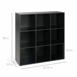 Brand new ✨ Best Choice Products 9-Cube Bookshelf, Display Storage System, Compartment Organizer w/ 3 Removable Back Panels - Black 🎉 -Bookshelves And Bookcases store unnamed file 65
