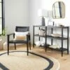 New 😍 Hearth & Hand W/Magnolia Furniture Wood & Cane 3-Shelf Console Bookcase - Hearth & Hand™ with Magnolia Black 🤩 -Bookshelves And Bookcases store unnamed file 666