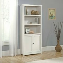 Budget ❤️ 71" Cottage Road Library with Doors Soft White - Sauder 😍 -Bookshelves And Bookcases store unnamed file 679