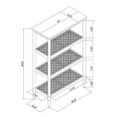 New 👏 Hearth & Hand W/Magnolia Furniture Wood & Cane Tall 4-Shelf Bookcase - Hearth & Hand™ with Magnolia Black 🛒 10 New 👏 Hearth & Hand W/Magnolia Furniture Wood & Cane Tall 4-Shelf Bookcase - Hearth & Hand™ with Magnolia Black 🛒 - Image 8