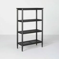 New 👏 Hearth & Hand W/Magnolia Furniture Wood & Cane Tall 4-Shelf Bookcase - Hearth & Hand™ with Magnolia Black 🛒 21 New 👏 Hearth & Hand W/Magnolia Furniture Wood & Cane Tall 4-Shelf Bookcase - Hearth & Hand™ with Magnolia Black 🛒 -Bookshelves And Bookcases store unnamed file 692