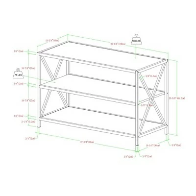 Cheap π₯° 25.62" X Frame Metal and Wood Media Bookshelf - Saracina Home Barnwood βοΈ 8 Cheap π₯° 25.62" X Frame Metal and Wood Media Bookshelf - Saracina Home Barnwood βοΈ - Image 6