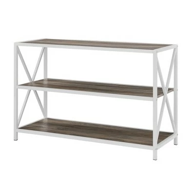 Cheap π₯° 25.62" X Frame Metal and Wood Media Bookshelf - Saracina Home Barnwood βοΈ 11 Cheap π₯° 25.62" X Frame Metal and Wood Media Bookshelf - Saracina Home Barnwood βοΈ - Image 9