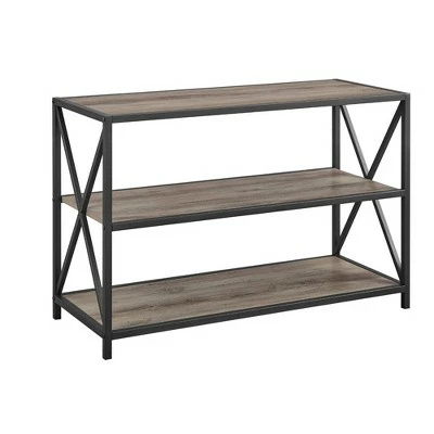 Cheap π₯° 25.62" X Frame Metal and Wood Media Bookshelf - Saracina Home Barnwood βοΈ 13 Cheap π₯° 25.62" X Frame Metal and Wood Media Bookshelf - Saracina Home Barnwood βοΈ - Image 11